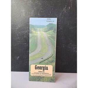 Vintage 1984-5 Georgia Official Road Map from GA State Highway Department (DOT)